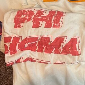 Phi sigma sigma pink and white T